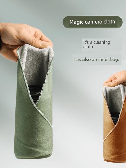 Camera storage bag cute Fuji Sony SLR digital hundred patch self-adhesive cloth flat inner liner bag Canon r50 micro single ipad protective case lens photography protection bag Magic cosmetic bag