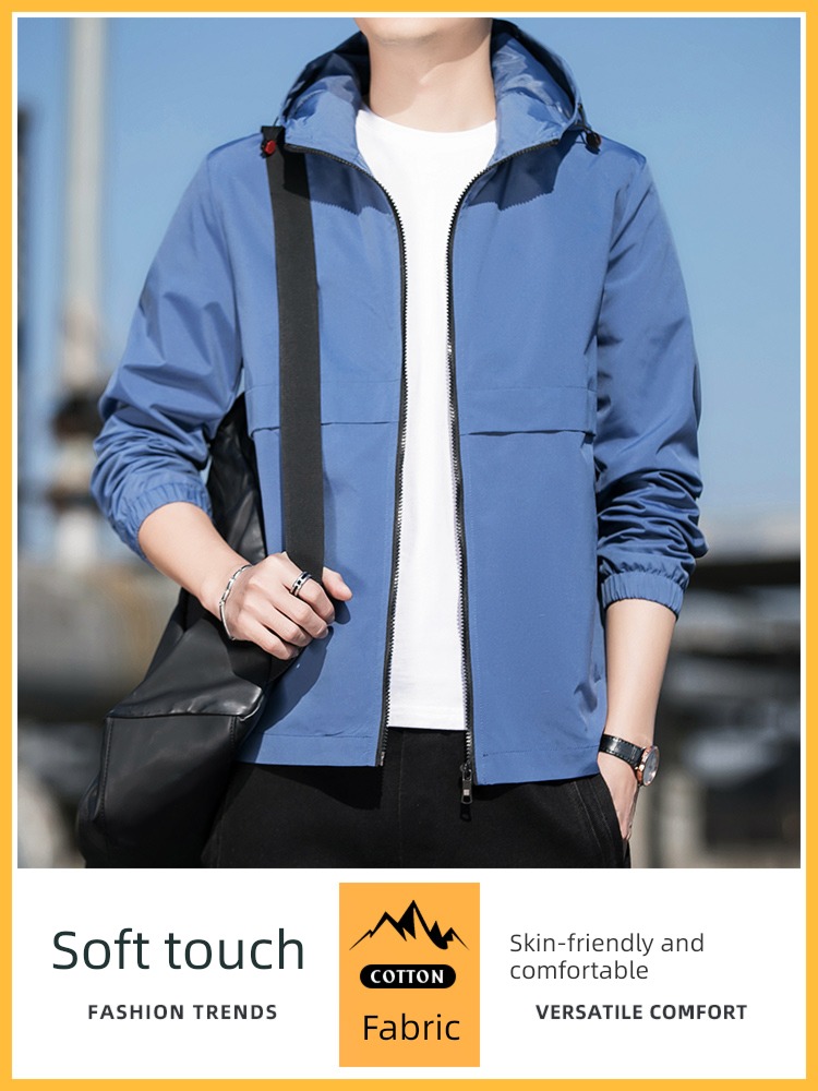 Chaopai Autumn and winter easy leisure time Hooded Jacket loose coat