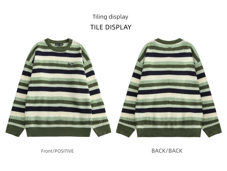 easy Li personality ulzzang Round neck Sweater sweater