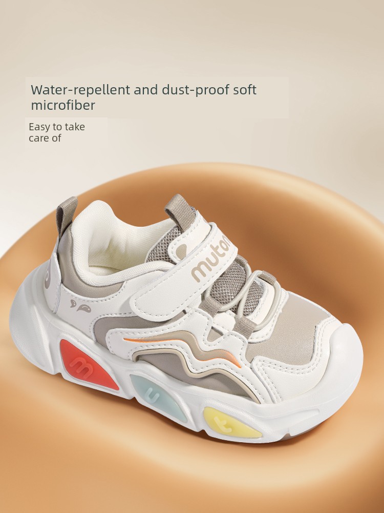 Shepherd Boy Fall and Winter Flashing Light Mesh Surface Soft Bottom Baby Toddler Shoes
