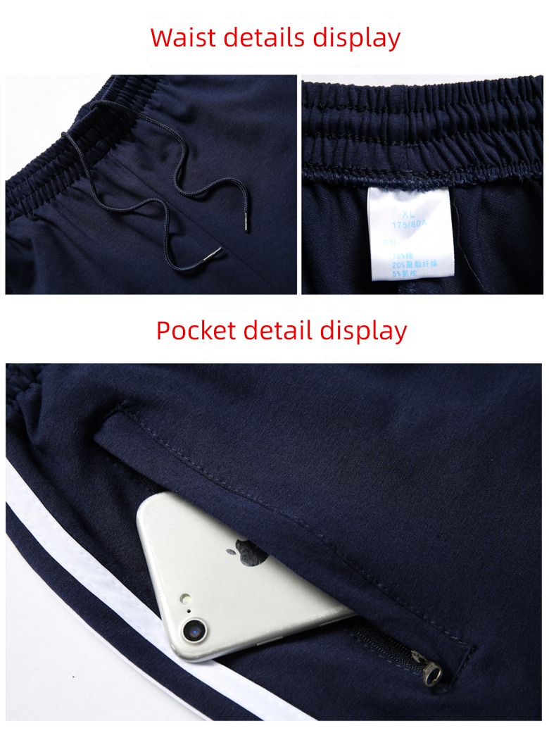 dark blue parallel bars Plush keep warm junior high school school uniform trousers