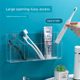 Wall-mounted remote control storage box Mobile phone charging without punching transparent storage box Bedside multi-function storage rack