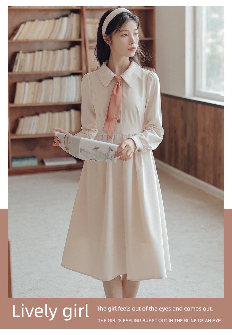 tender Academic atmosphere Autumn and winter new pattern Chinese bellflower Shirt skirt