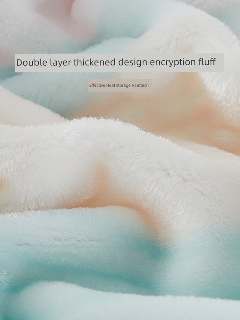 Luolai Home Textile Thickened Sofa Blanket Single Blanket Double Bed Nap Blanket Single Fit Blanket Double Layer Blanket