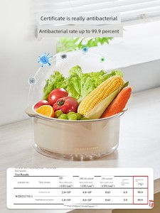Carote Washing Basin Drain Basket For Home Kitchen Double Layer Vegetable Washing Basket Water Filter Washing Vegetables