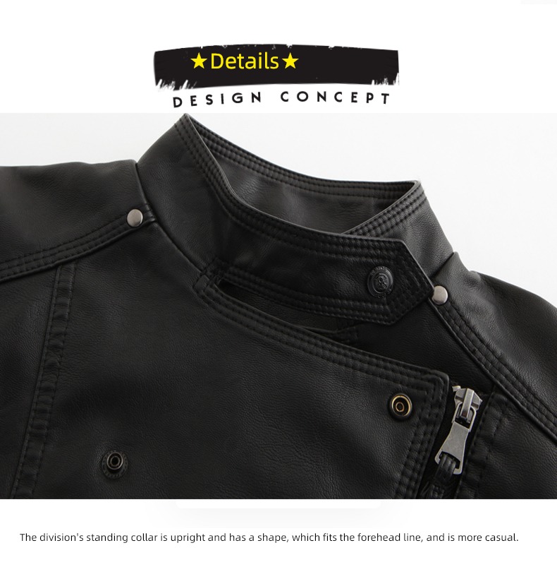 fashion Close your waist have cash less than that is registered in the accounts PU skin black Little coat Jacket