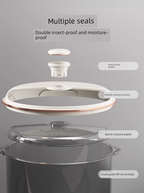 Rice bucket household insect-proof moisture-proof sealed rice jar food grade rice storage box rice box flour bucket storage tank