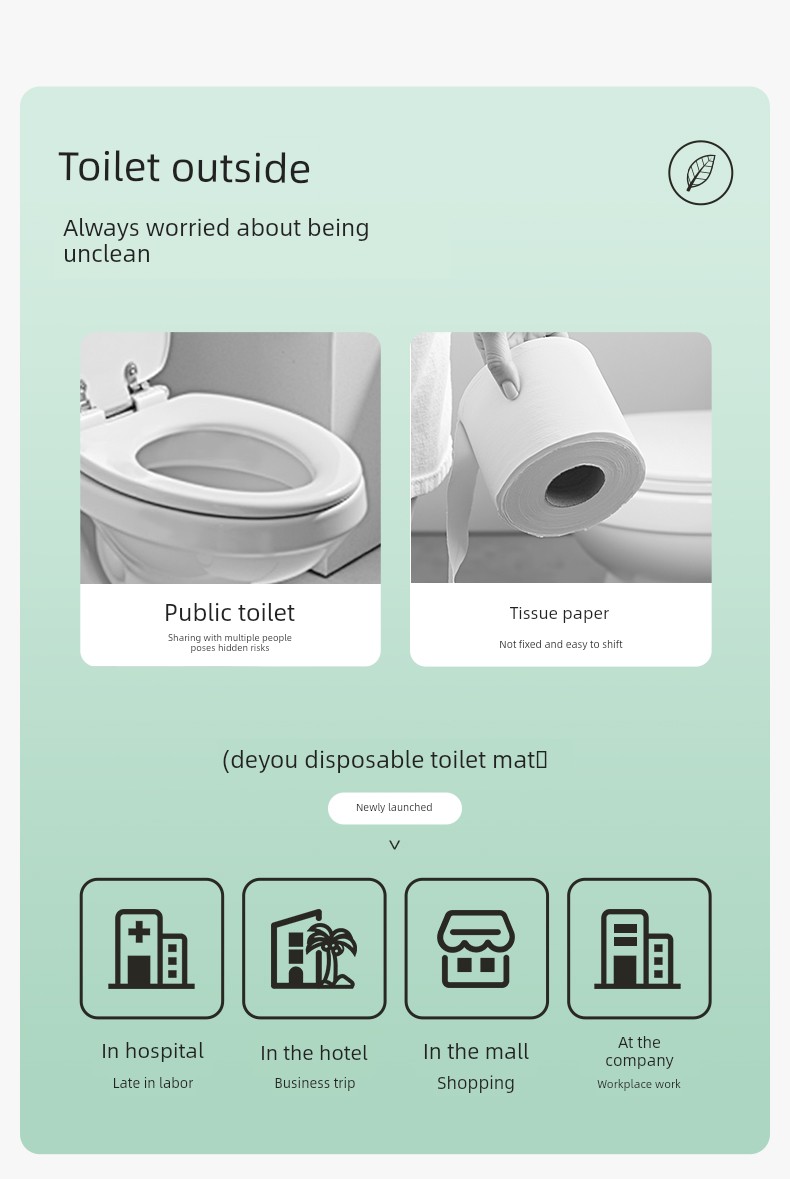 【U First】Deyou Disposable Toilet Seat Covers, Individually Packaged, for Business Trips and Travel, Hotel Toilet Seat Covers, 3 Pieces — 4