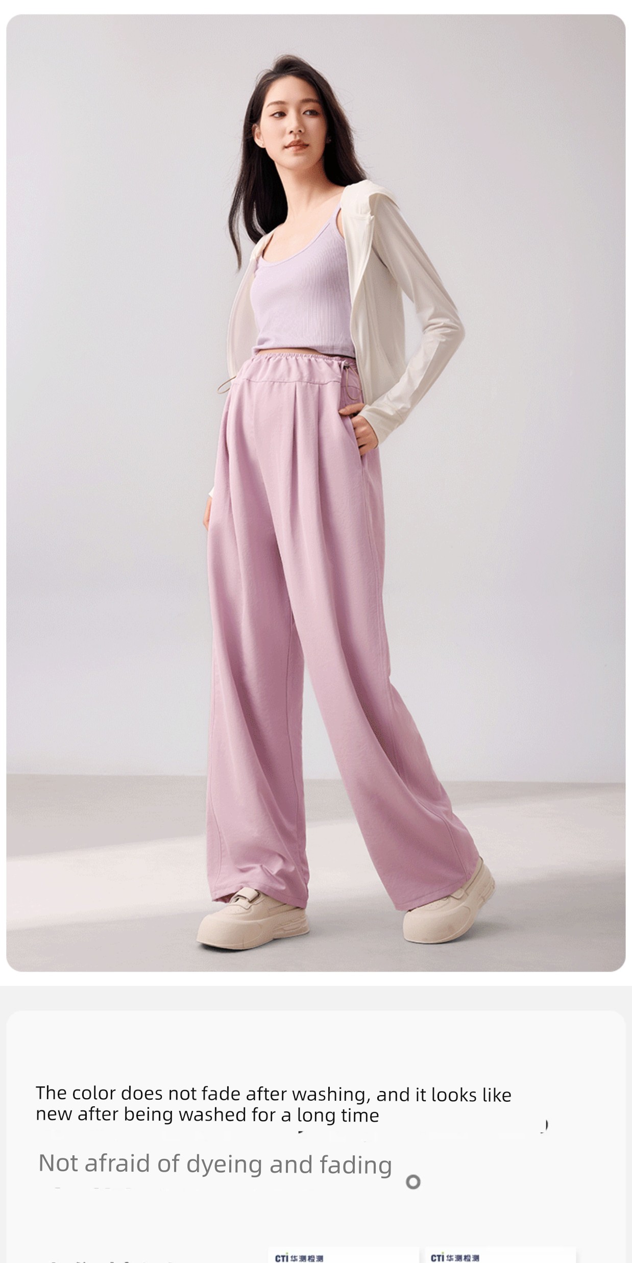 October Crystal Maternity Pants Autumn Style, Wearable Outside, Non-Tightening on the Belly, Petite Wide-Leg Cropped Casual Pants, Hydrogen Pants — 25