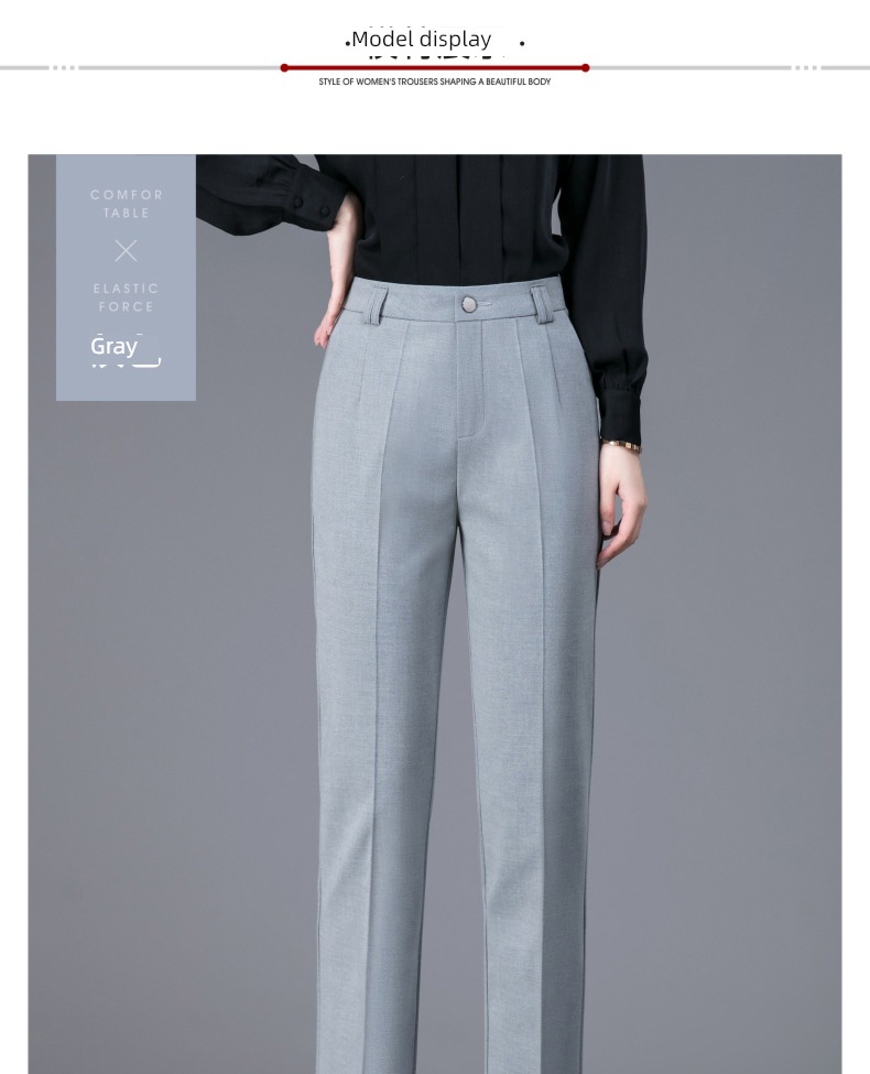 ma'am Plush middle age mom spring and autumn Suit pants