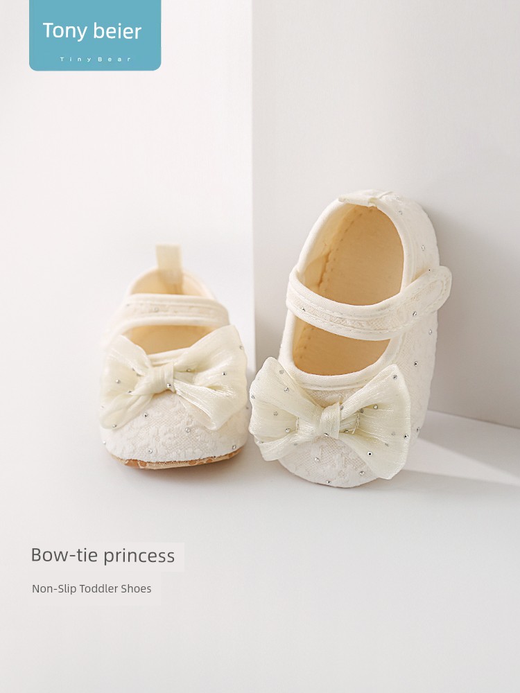 Tony Bear Baby Shoes Non-Slip Floor Shoes for Spring and Autumn, Breathable Soft-Soled Anti-Slip Princess Walking Shoes for Baby Girls — 2