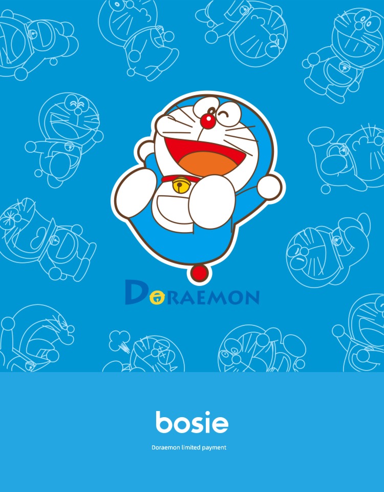 Doraemon bosie Paste cloth Embroidery Short sleeve T-shirt