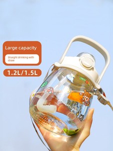 Fuguang Kids Student Plastic Barrels Tons Straw Cup