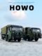 JKM1/64 Howo 8X8 integrated metal car model balance shaft military truck toy car collection gift ornaments