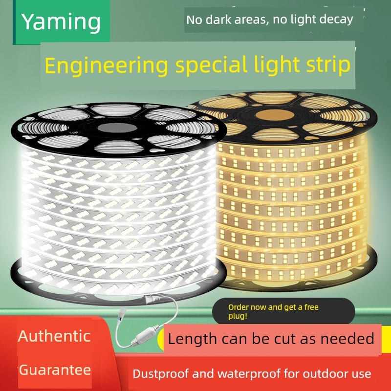 Yaming 220V High-Voltage Light Strip Led Strip Light for Home Living Room Super Bright Exterior Wall Commercial Outdoor Courtyard Waterproof