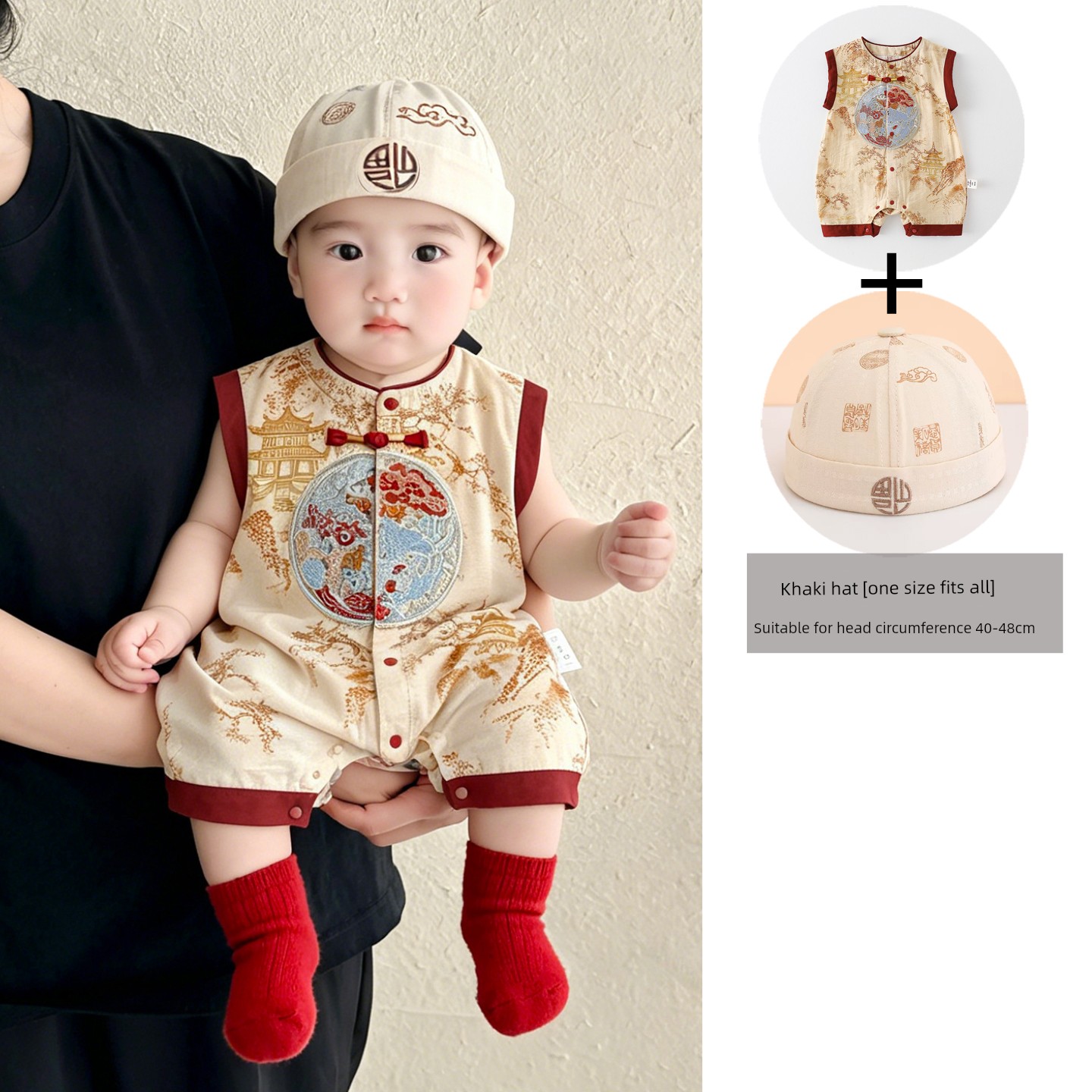 New Chinese-Style Baby Boy Summer Outfit, Infant Clothing for Summer, Full Moon, Hundred Days, and First Birthday Party Attire, Tang Suit, Gentleman's — 3