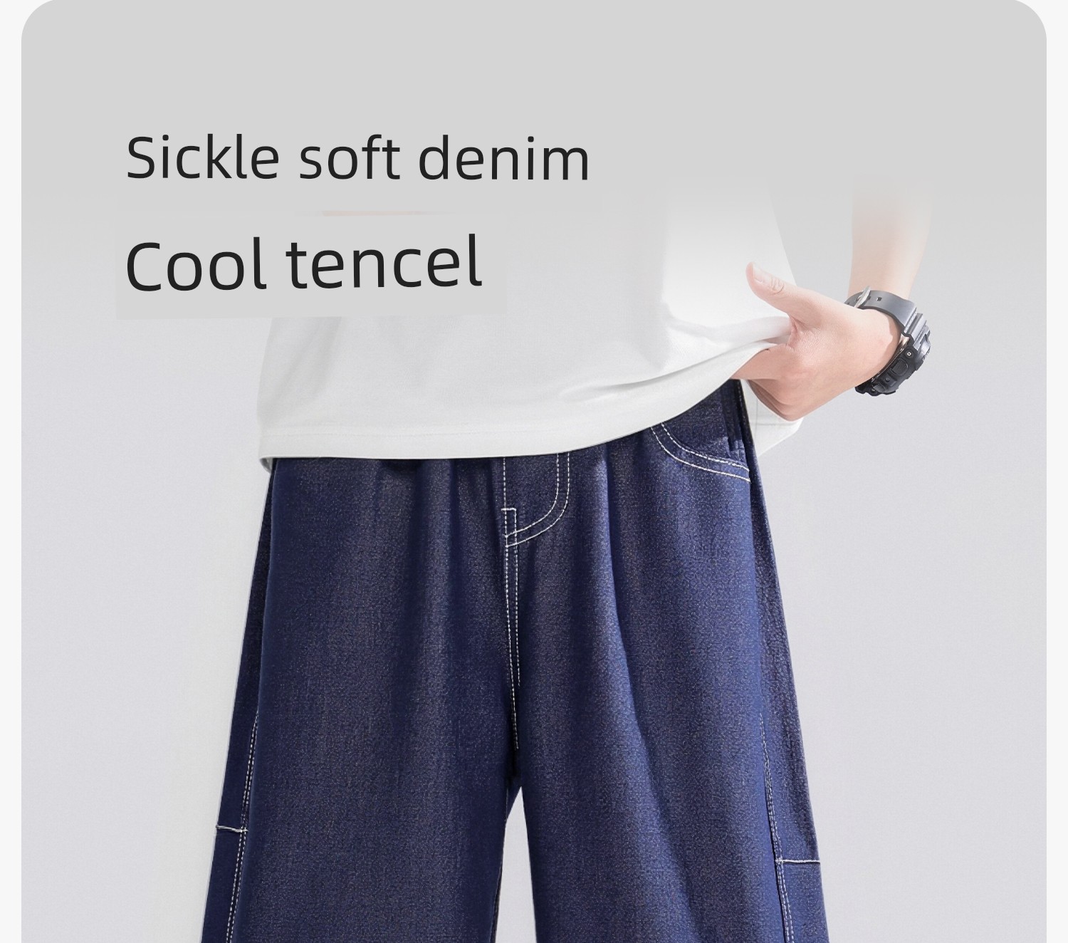 Zuoxi Children's Clothing Boys' Pants Summer Thin Children's Cool Tencel Jeans 2026 New Model Big Kids Anti-Mosquito Pants — 9