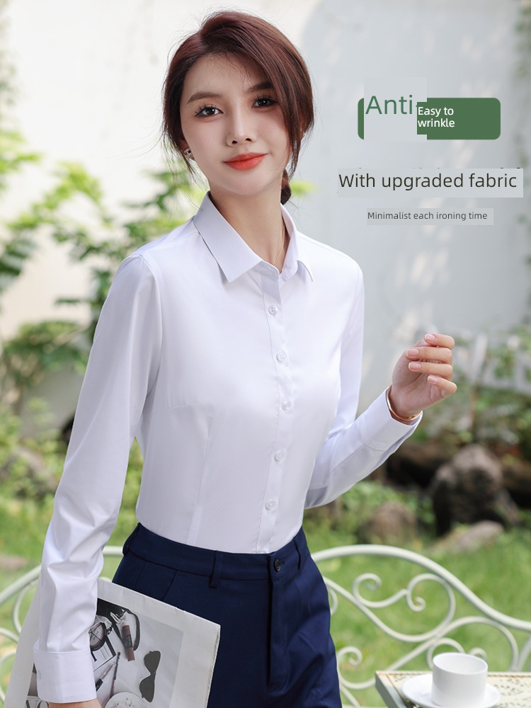 Inch shirt Long sleeve 2023 The new work clothes white shirt