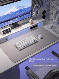 Eye-Protecting Silicone Computer Desk Mat, Office Desk, Laptop Keyboard and Mouse Pad, Extra Large, High-End Desk Writin