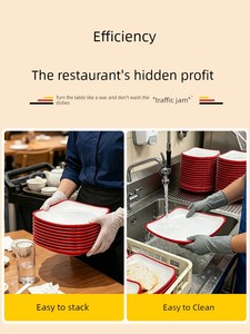 Special Small Dish Plates for Commercial Use in Chinese Fast Food Restaurants and Canteens, Square Small Dish Plates for