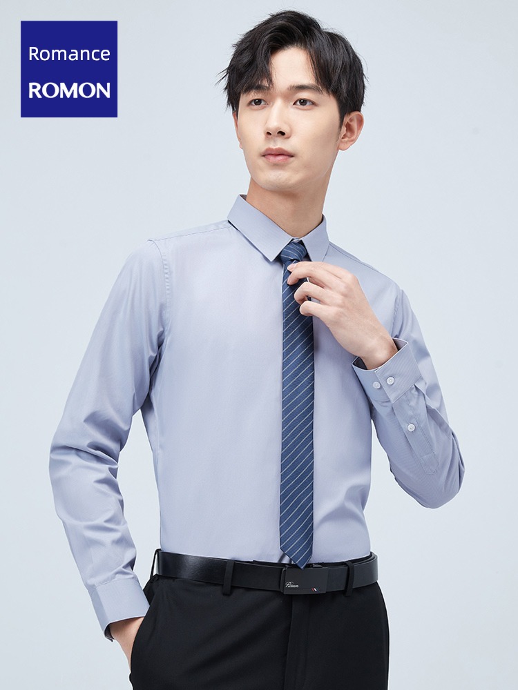 live broadcast exclusive Romon leisure time man Long sleeve shirt