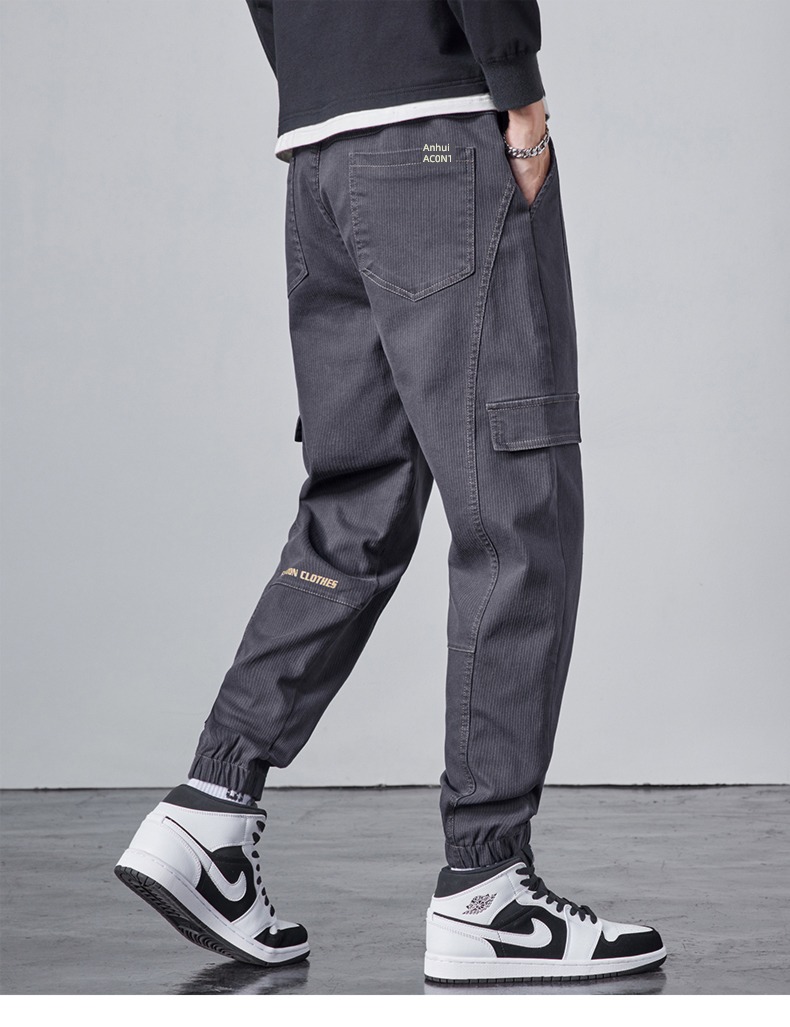 Autumn and winter easy Tie one's feet Harlan leisure time Overalls