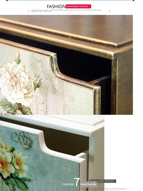 Nordic solid wood drawer cabinet stacked with European style cabinet storage cabinet multi-function combination storage cabinet simple modern