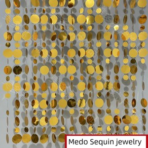 Golden Sequin String Sequin Curtain round Square Rectangular Diamond Mirror Laser Dark Golden Sequin String Hanging Curt