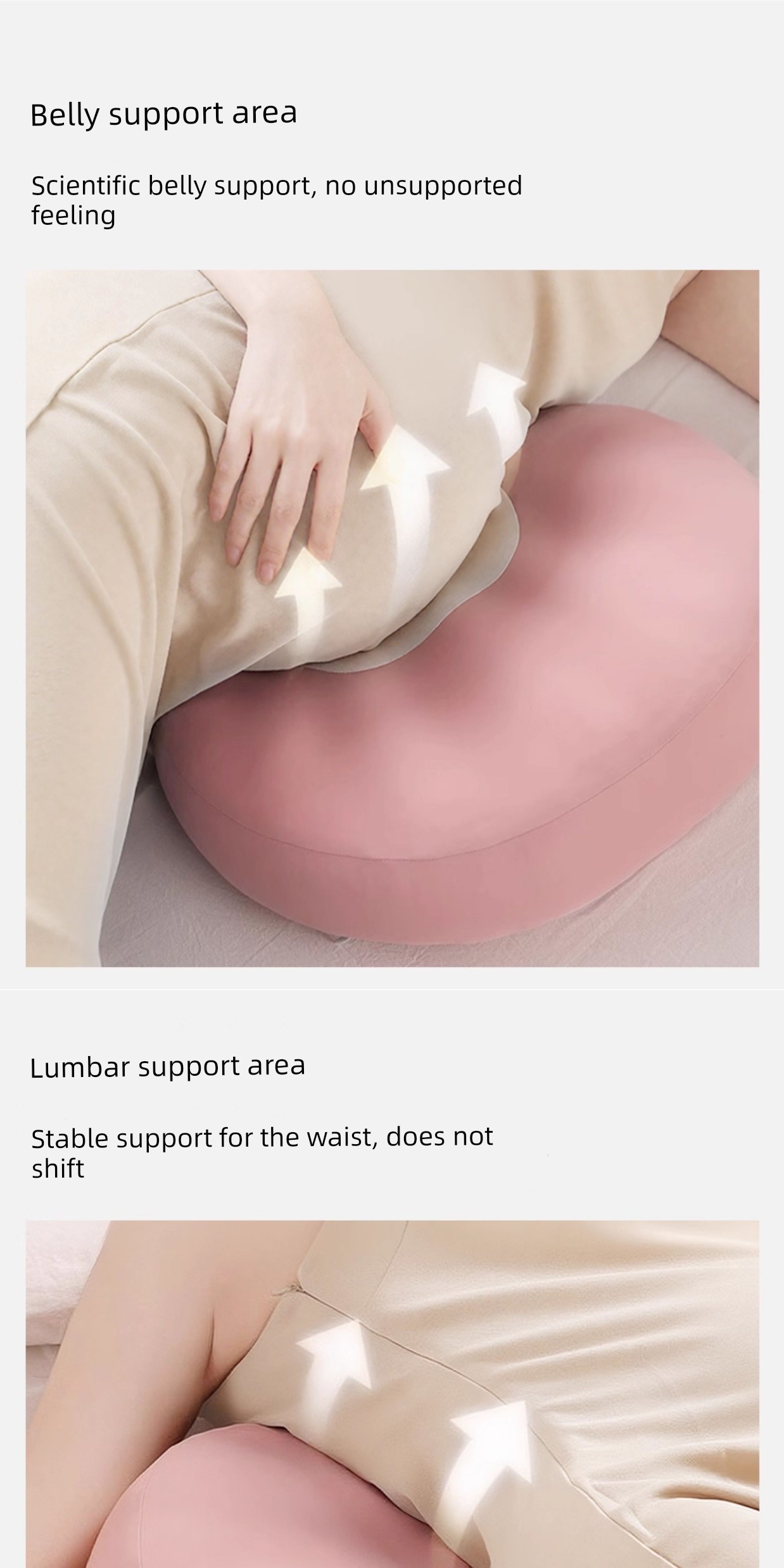 Domibaby Pregnancy Pillow, Waist Support Side Sleeping Pillow, Belly Support U-Shaped Pillow, Special Pillow for Sleeping during Pregnancy, Shell Pillow — 8