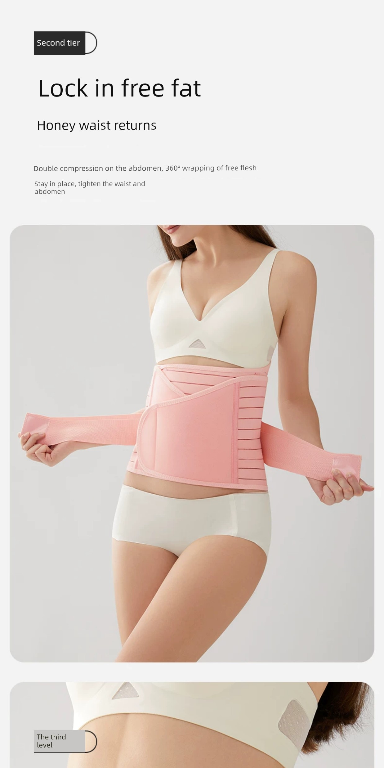 October Crystalline Belly Band Postpartum Caesarean Care Natural Labor Dedicated Maternal Constraint Shaping Waistband 3-Piece Set — 8