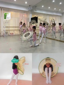 Bamboo Crafts, Green Bamboo Dance Hat, Mesh Round Shape, Kindergarten Performance Handmade Props, Store Decoration