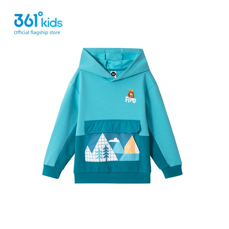 361 ° Children's Clothing for Boys and Girls, Pullover Sweatshirt, Round Neck, Autumn and Winter 2026 New Autumn Style, Fleece-Lined Long-Sleeved Sports Top — 2