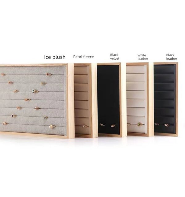 Bamboo and wood ring tray jewelry display tray earrings earring storage tray jewelry display display props jewelry stand