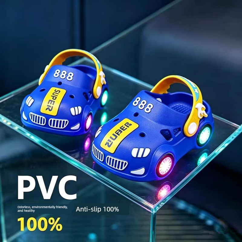 Children's Clogs for Boys and Girls, Light-Up Closed-Toe Sandals for Summer, Outdoor and Indoor Use, Baby and Kids' Slippers — 2