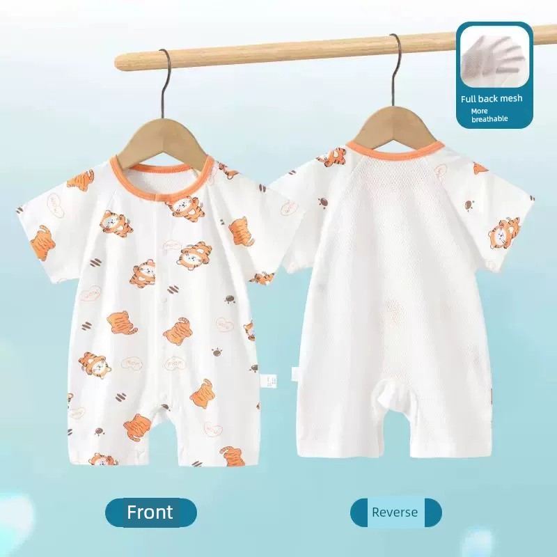 Summer Baby Romper, Pure Cotton Short-Sleeve Summer Outfit, Newborn Thin Clothing — 2