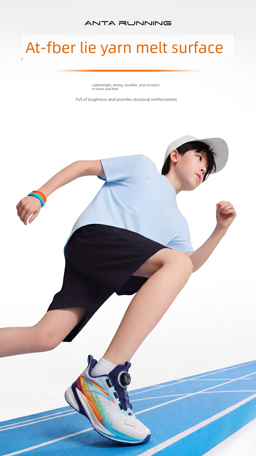 Anta Children's Wave 4 Running Shoes 2026 Summer New Breathable Professional Physical Test Running Shoes for Boys and Girls Youth Shoes — 11