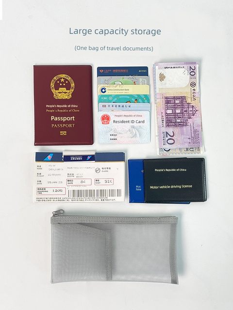 Passport storage bag boarding pass visa change integrated portable bag travel essential card bag certificate protection case
