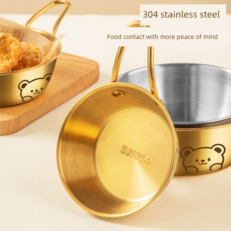 WORTHBUY Korean Style Liquor Stainless Steel Bibimbap with Handle