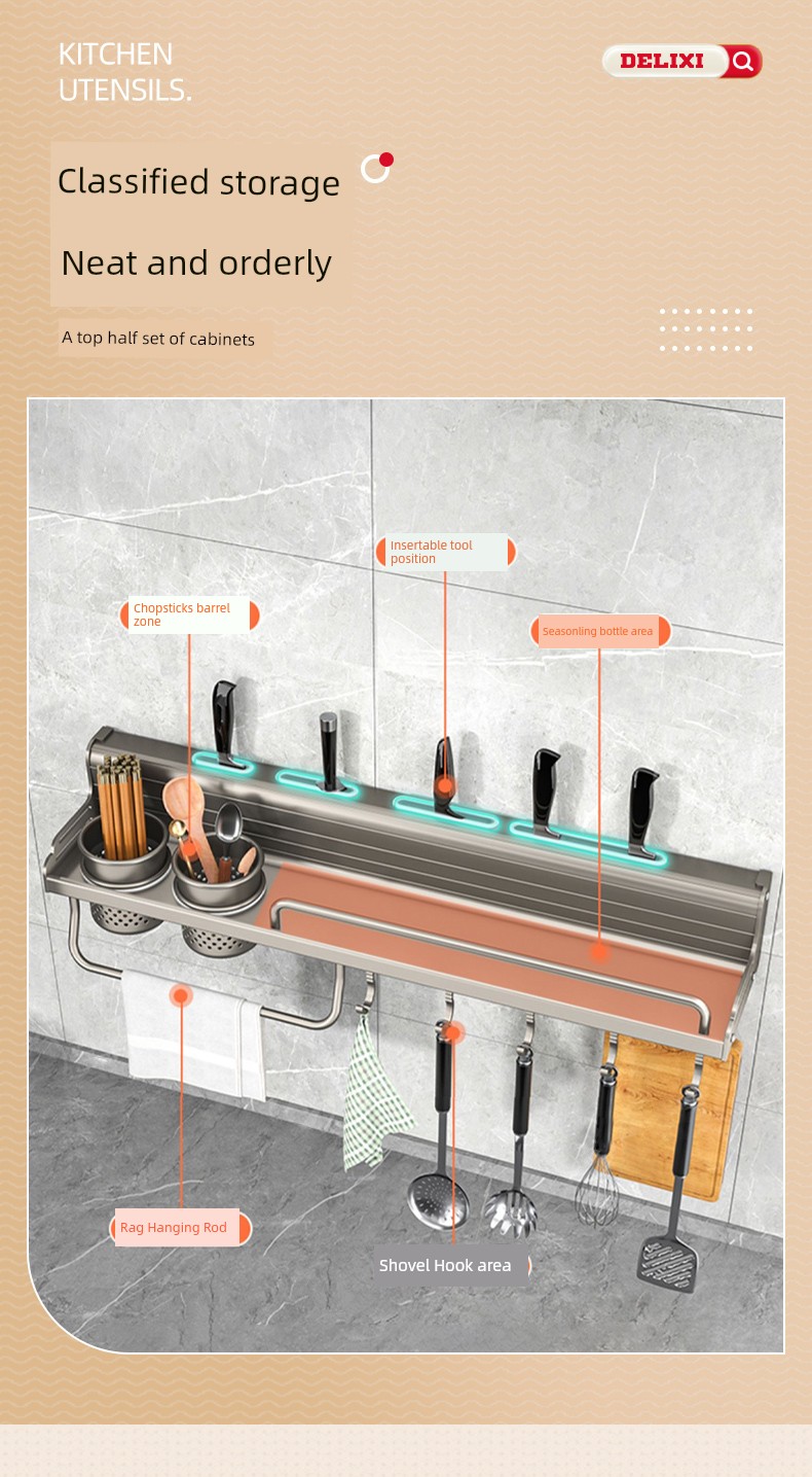 Delixi Punch-Free Chopsticks Storage