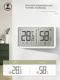 Green forest temperature and humidity meter clock household indoor baby room high-precision thermometer with time small magnetic humidity meter