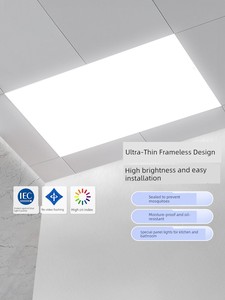 Hp Lighting Bathroom Integrated Ceiling Led Light Embedded Kitchen Bathroom Aluminum Clip Flat Ceiling Light