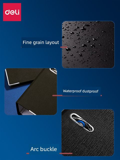 Deli Quick Lab A4 punching folder 2 inch 3 inch office information storage folder loose leaf insert 2 hole folder