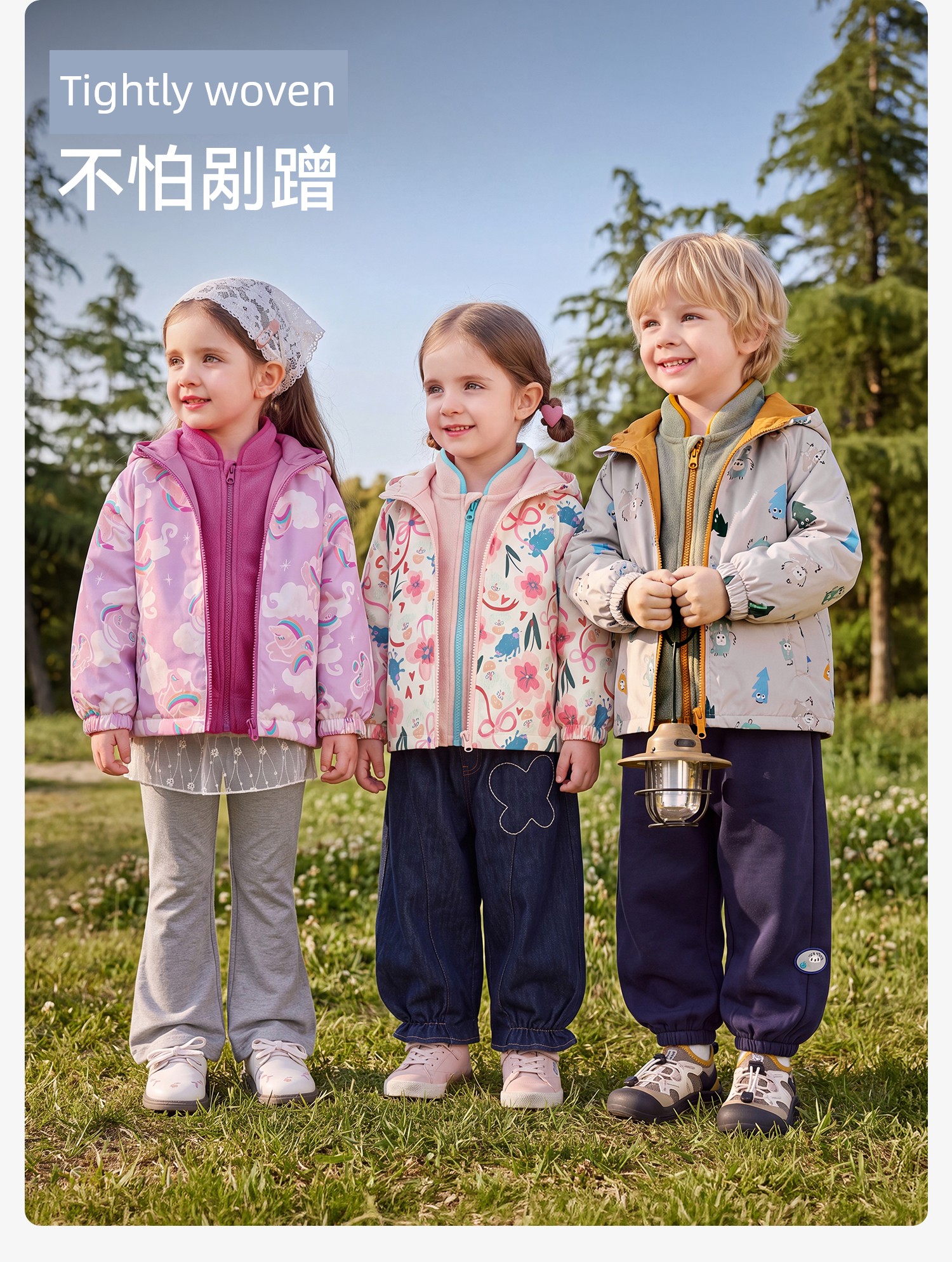 [All Girls' Wardrobes Live Broadcast Room] Jellybaby Kidsren's Soft Shell Jacket Girls' Three-In-One Jacket — 12