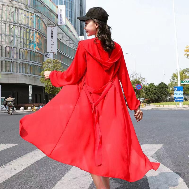 Long sleeve Cardigan Versatile sandy beach Shawl loose coat Sunscreen