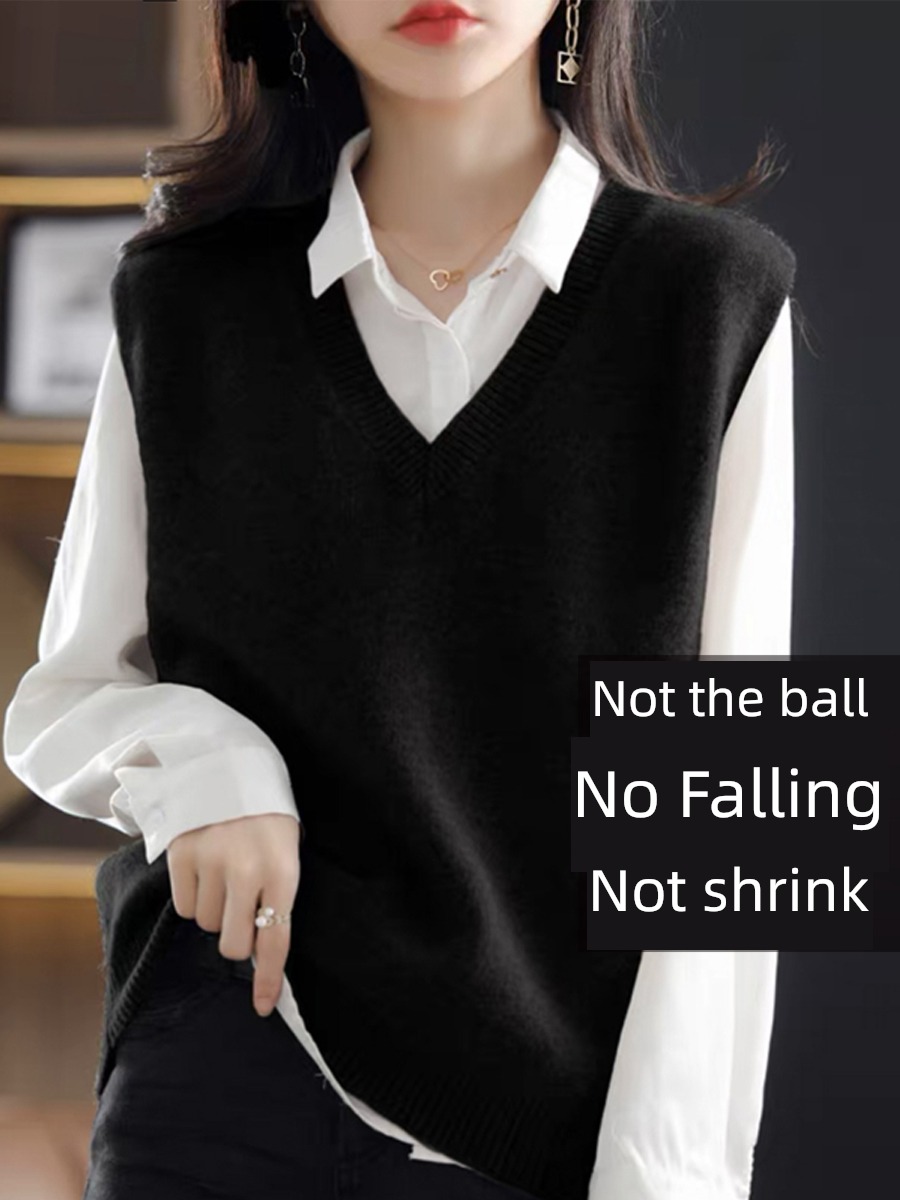 easy Condom Sleeveless jacket Spring, autumn and winter knitting Vest