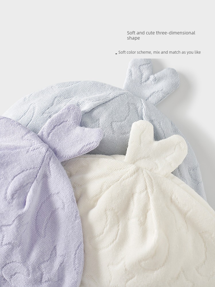 Tongtai Baby Hat Pure Cotton 0-3 Months Newborn Protective Fontanelle Cap Newborn Hat Baby Double-Layer Windproof Hat — 3