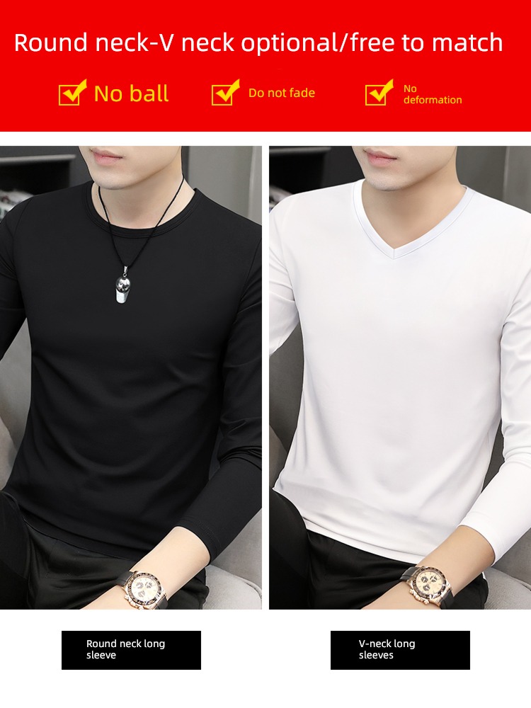 modal  2 piece man Inner lap Autumn clothes Long sleeve T-shirt