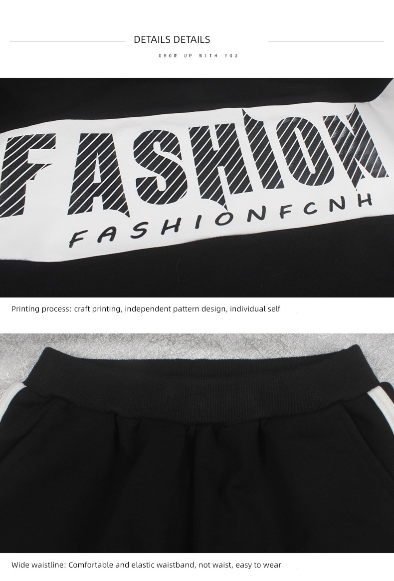 high-end Foreign style pure cotton leisure time Sweater motion With children
