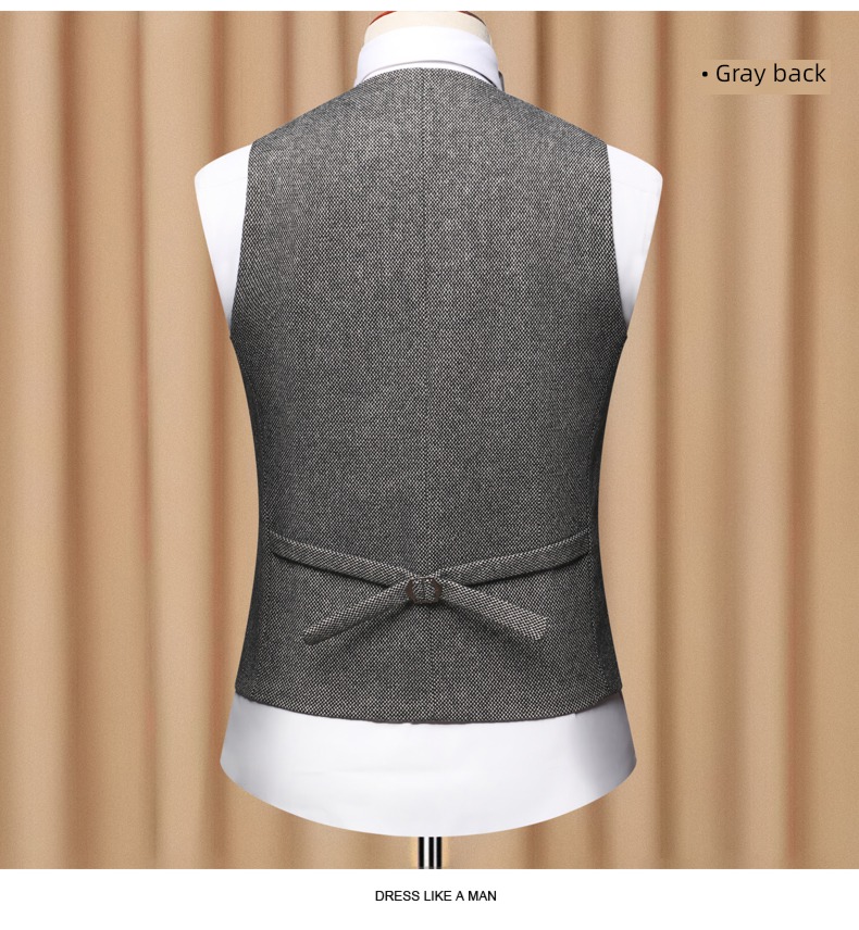 Autumn and winter Wool Inner lap handsome man 's suit Vest