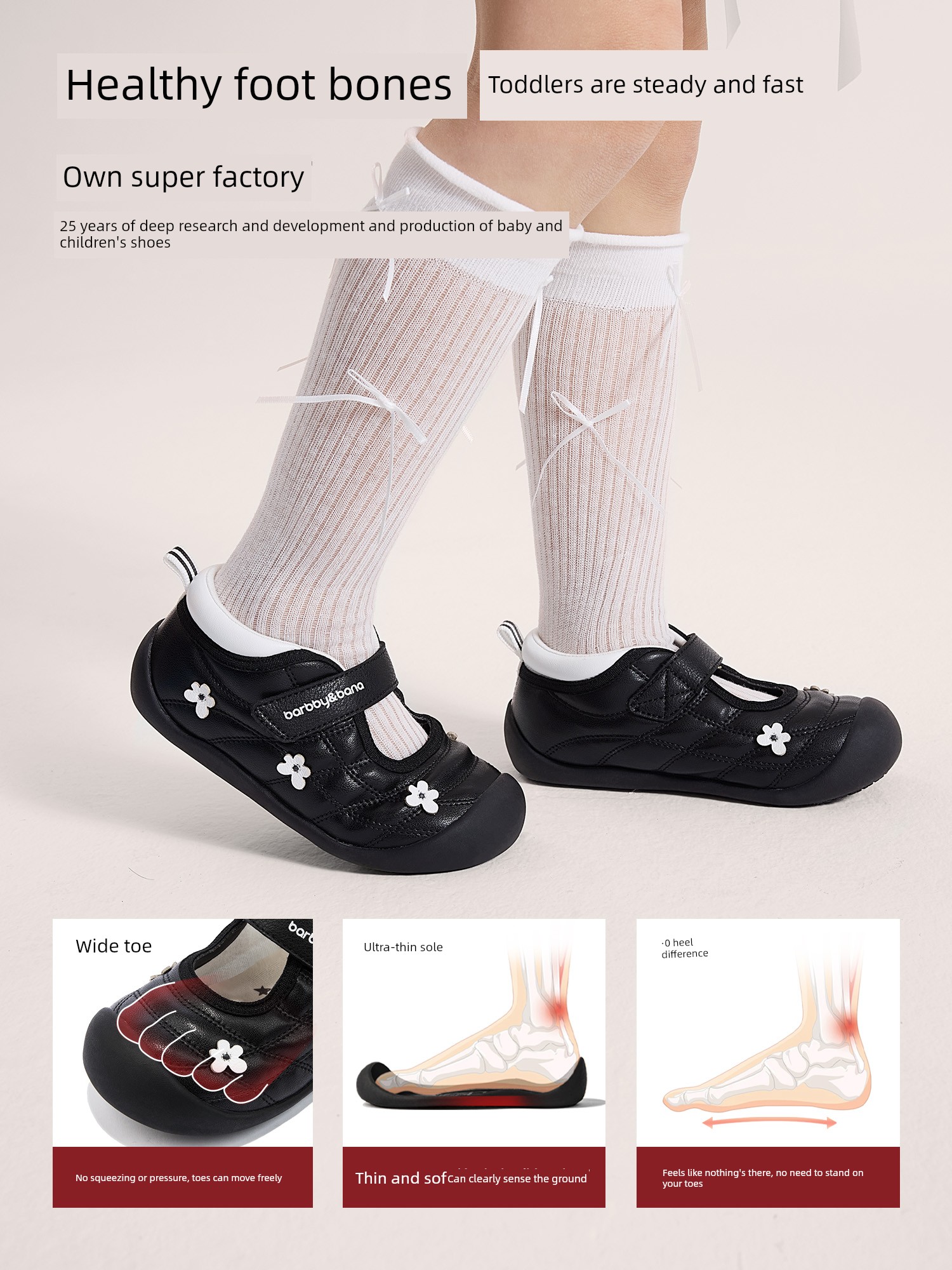 Barbie Banner Children's Shoes, Baby Toddler Shoes, Girls' Leather Shoes, Baby Soft-Soled Shoes, Girls' Princess Shoes, Summer Sandals — 2